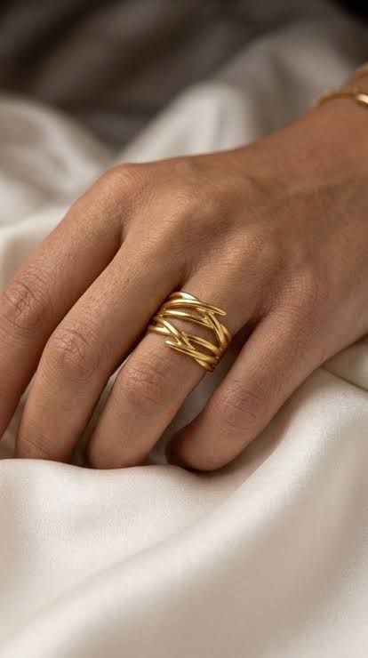 Hollow Striped Ring