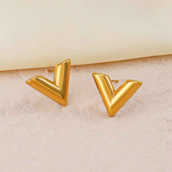 Louis Vuitton V Studs - Gold