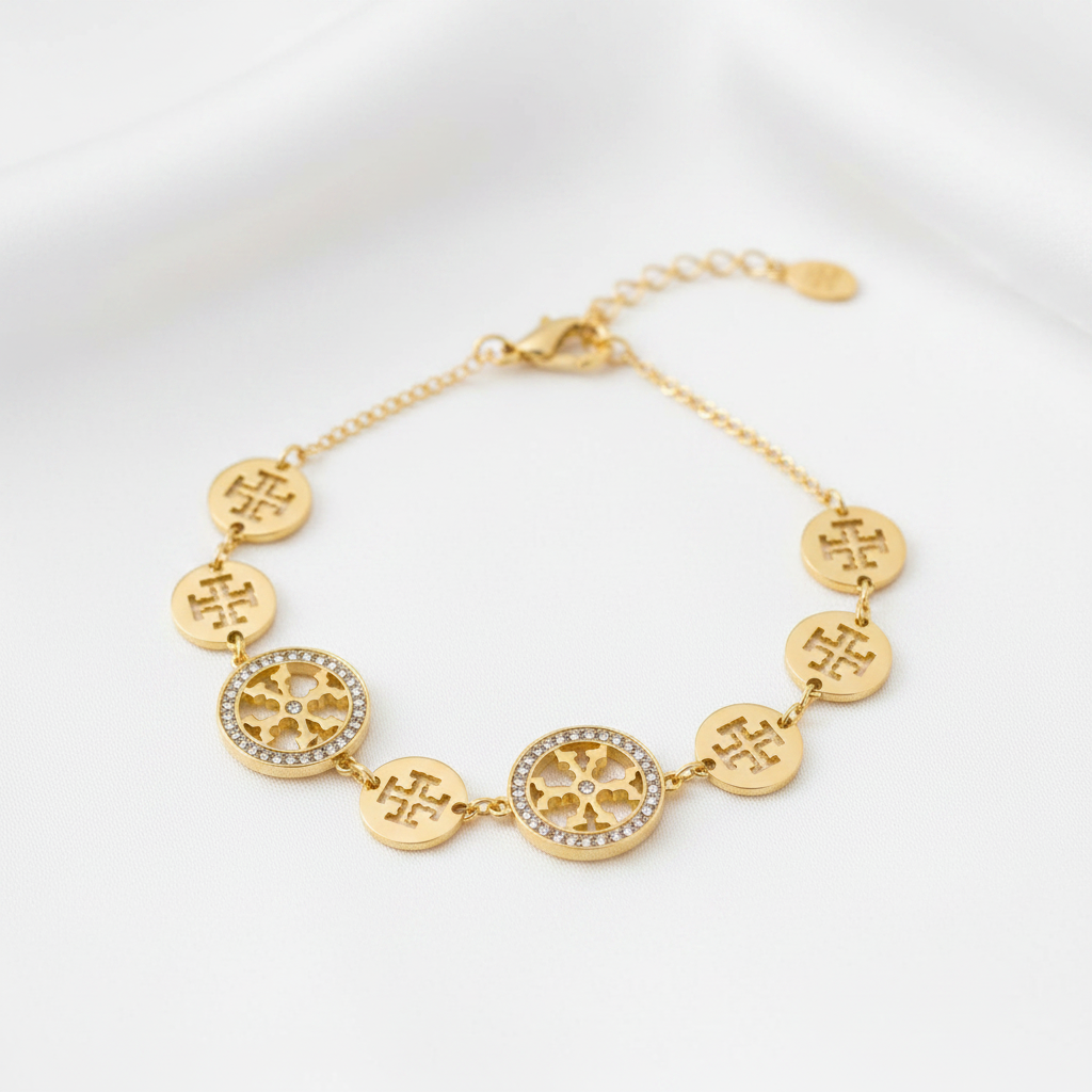Tory Charm Bracelet - white background studio shot