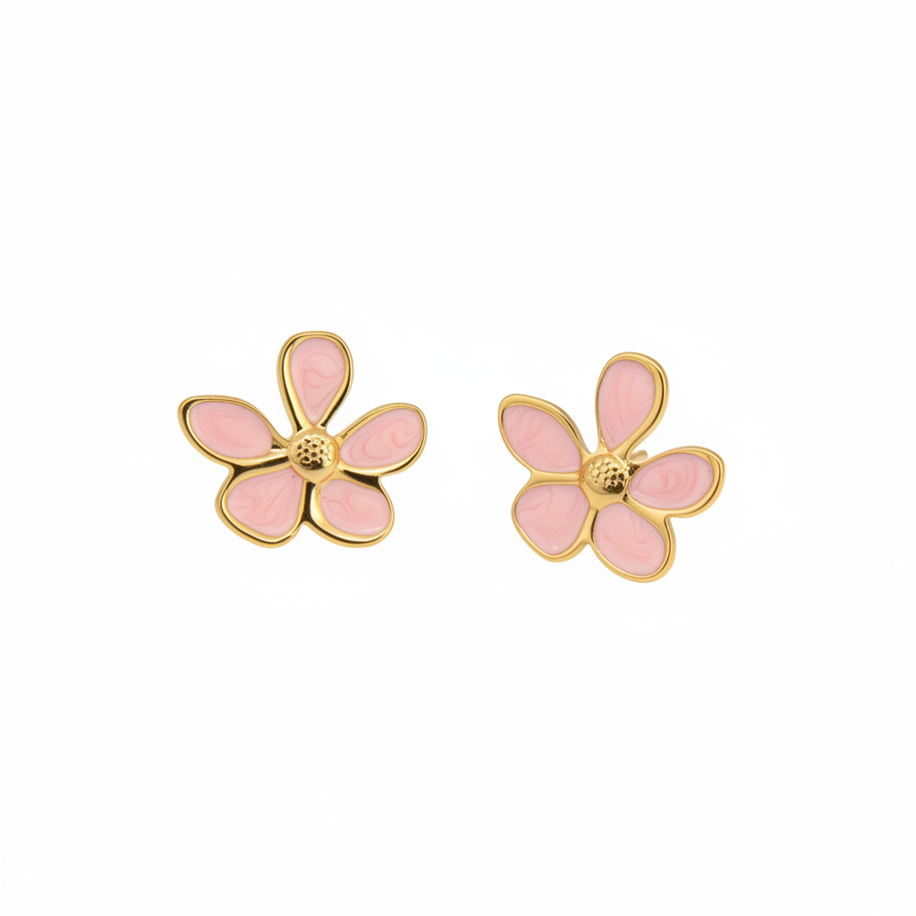 Cherry Blossom Studs - White Background Studio Shot