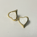 Heart Shape Studs - White Background Studio Shot