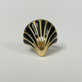 Eclipse Fan Ring - Black and Gold Statement Ring