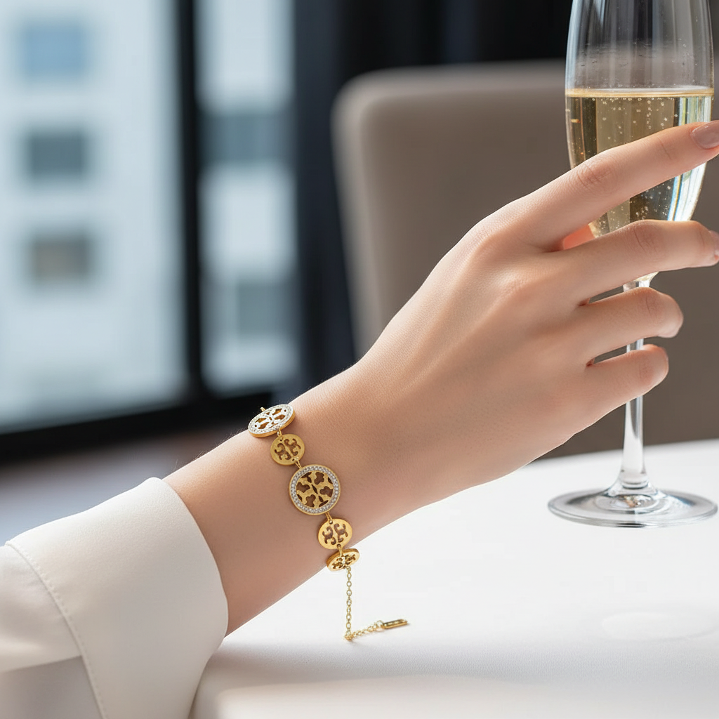 Tory Charm Bracelet - lifestyle wrist shot