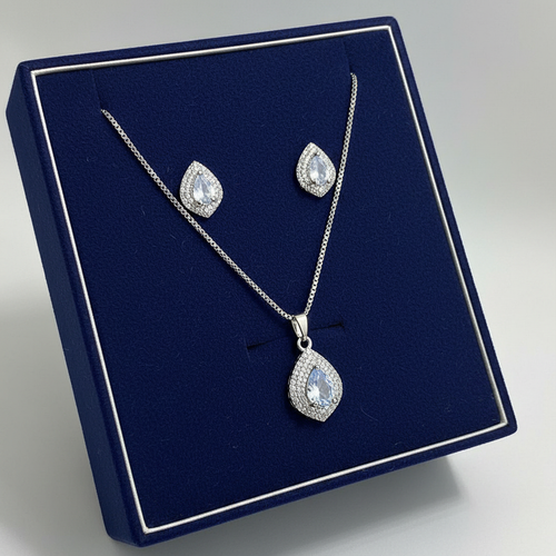 Celeste Teardrop Set - Velvet Box Display