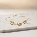 Golden Heart Jewellery Set - Studio Shot