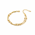 Metal Beaded Layered Bracelet - white background studio shot
