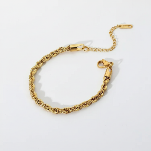 Classic Rope Chain Bracelet - Studio White Background