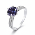 Midnight Violet Ring – white background studio shot