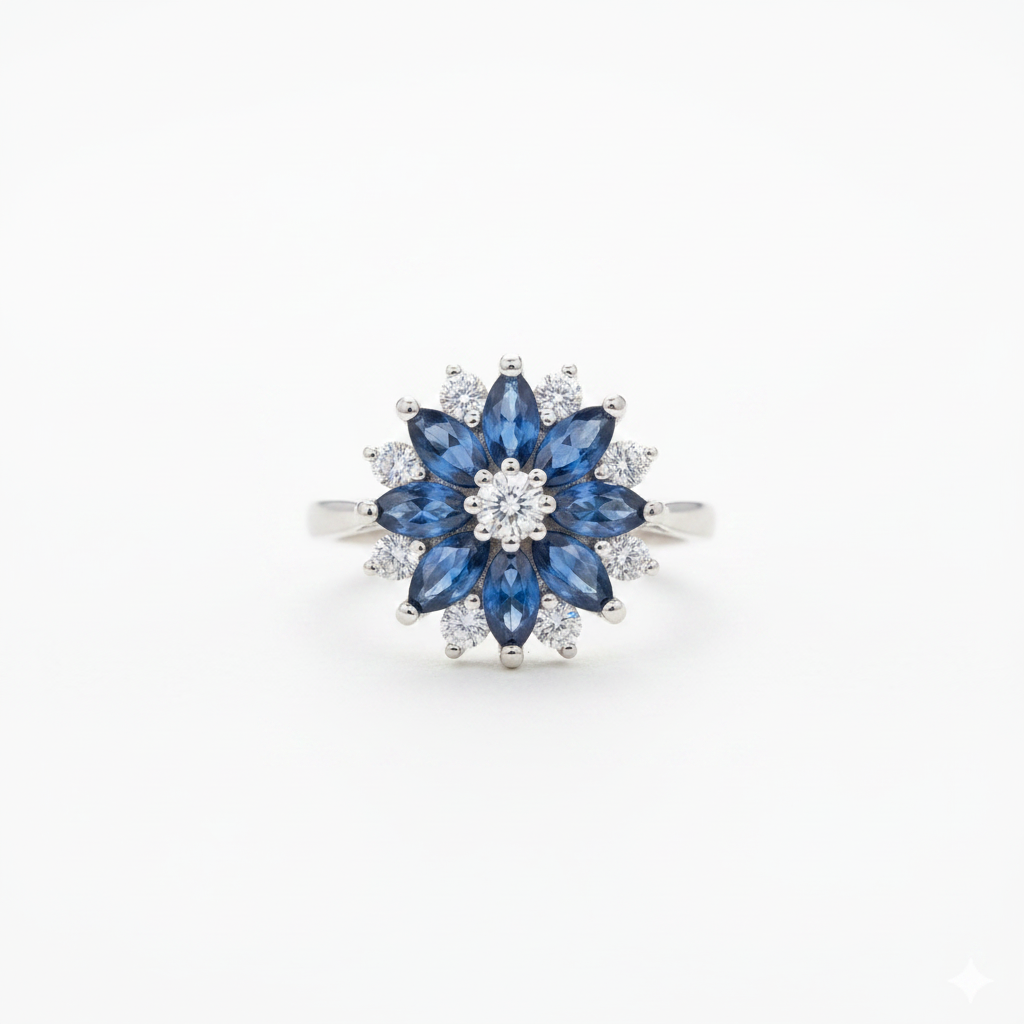 Sephora Starburst Ring – white background studio shot
