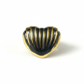 Onyx Shell Ring - Black and Gold Statement Ring