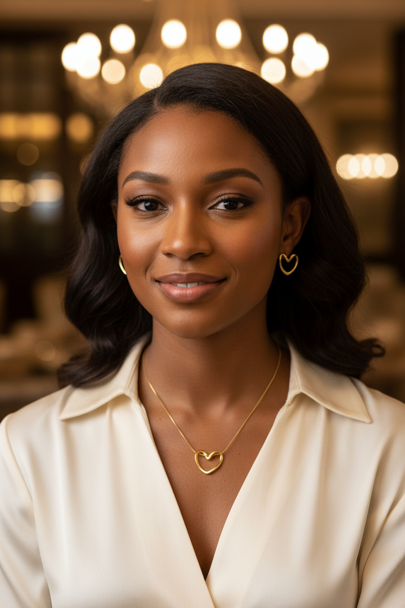 Golden Heart Jewellery Set - Lifestyle
