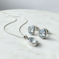 Silver Icy Crystal Jewellery Set
